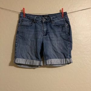 Earl Jean Women Blue Jean Shorts Size 8 Mid Rise
